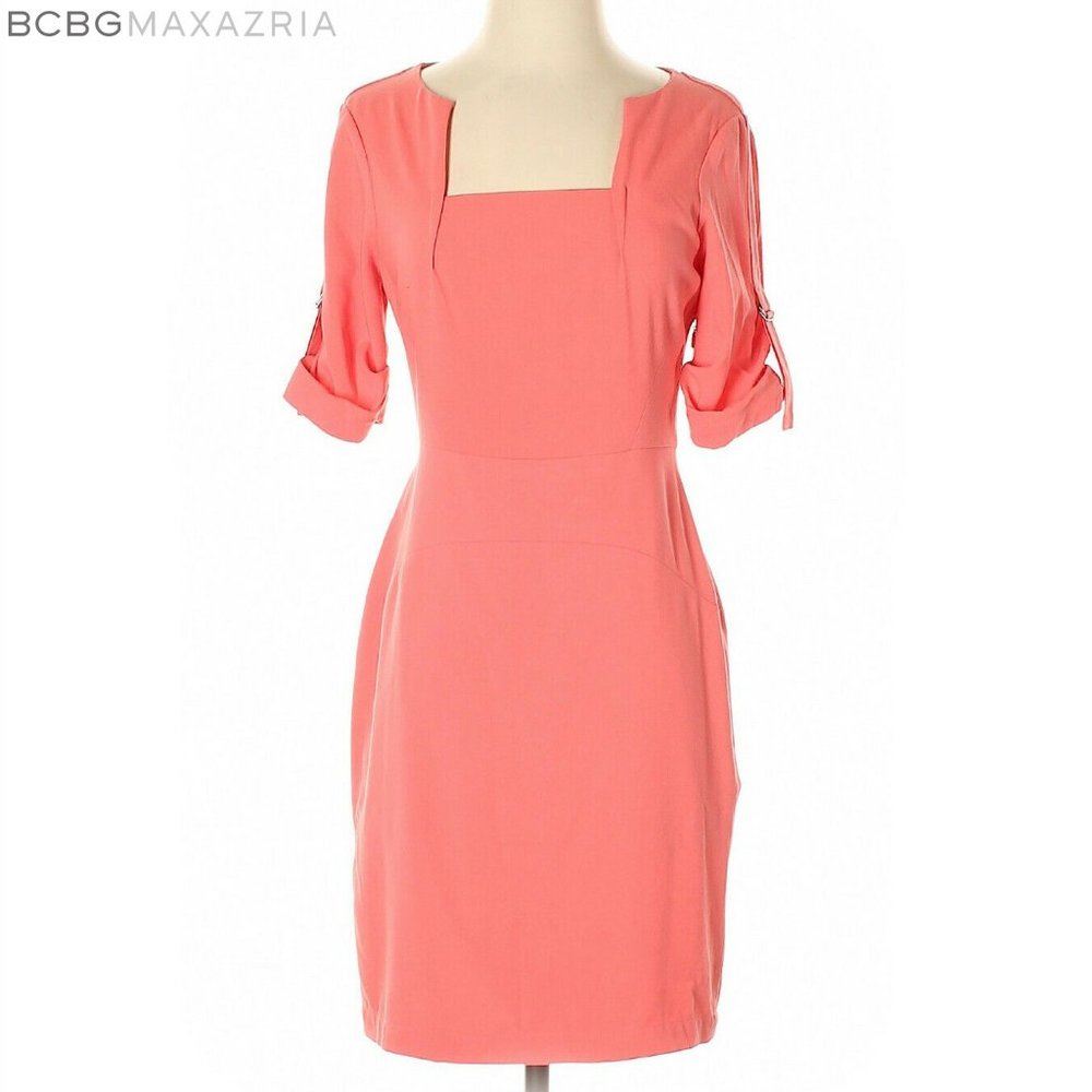 BCBGMaxAzria ‘Anouck’ Square Neck Seath Dress